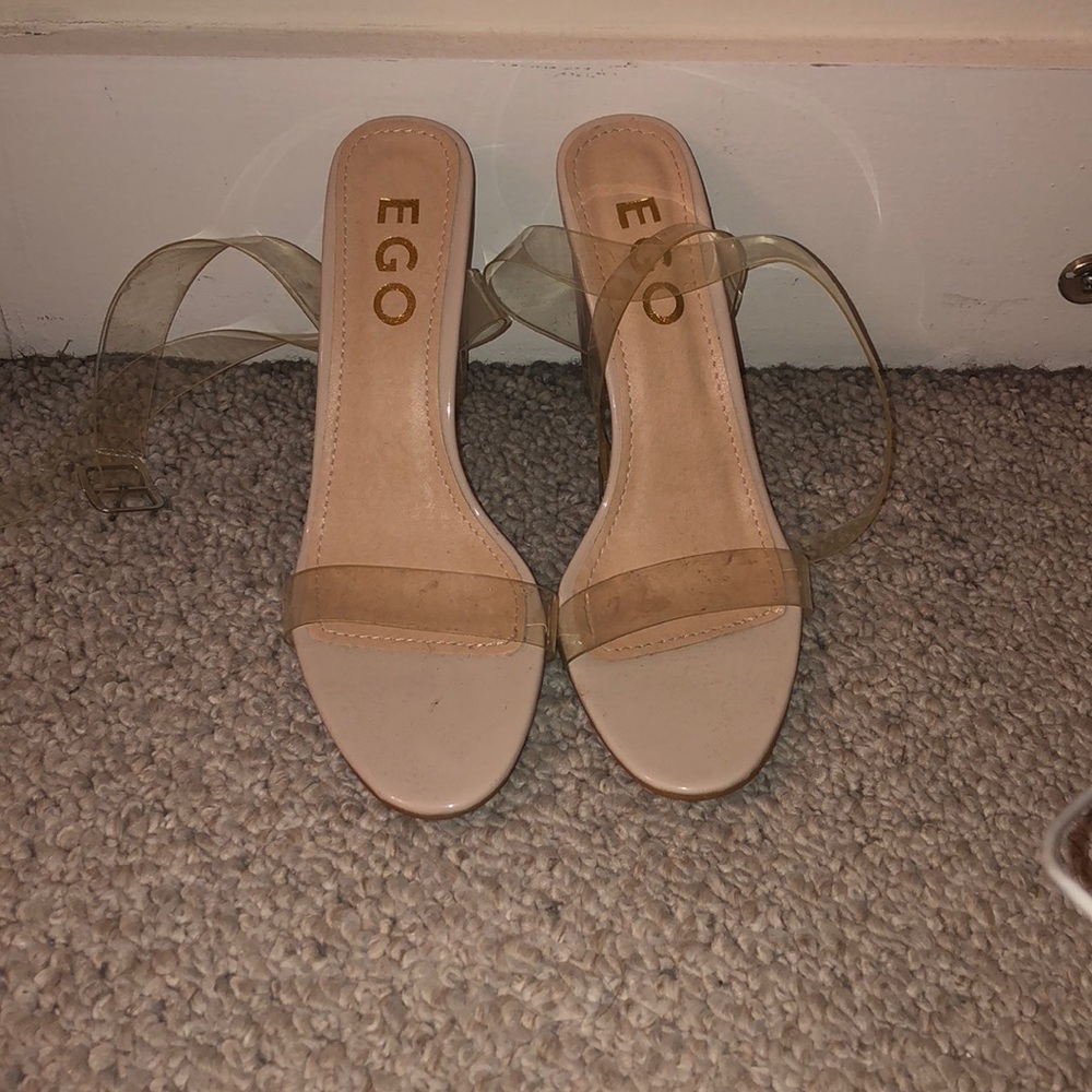 Size 38.5 Ego Official Perspex sandals